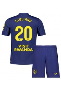 Atletico Madrid Giuliano Simeone #20 Babyklær Borte Fotballdrakt til barn 2025-26 Korte ermer (+ Korte bukser)